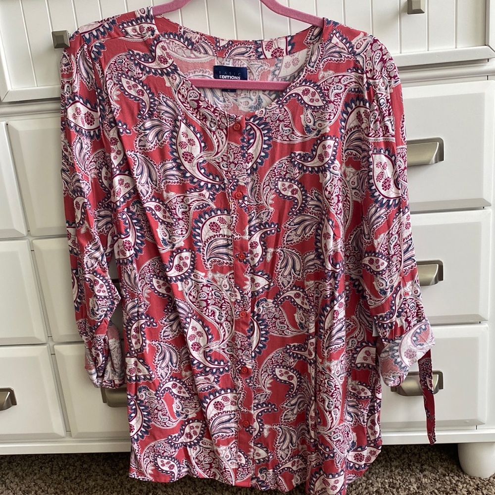 NWT Basic Editions Blouse